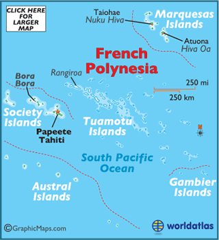 Map of French Polynesia
