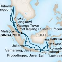 Feb/Mar 2016 Solar Eclipse Cruise map in SE Asia aboard the Volendam