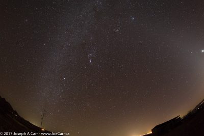 Fisheye view of the southern night sky from Dragoon Mountains Ranch