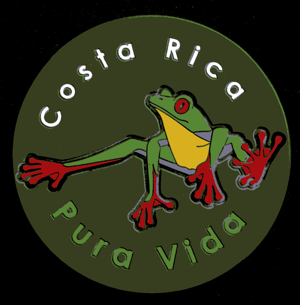 Costa Rica Pura Vida frog coaster