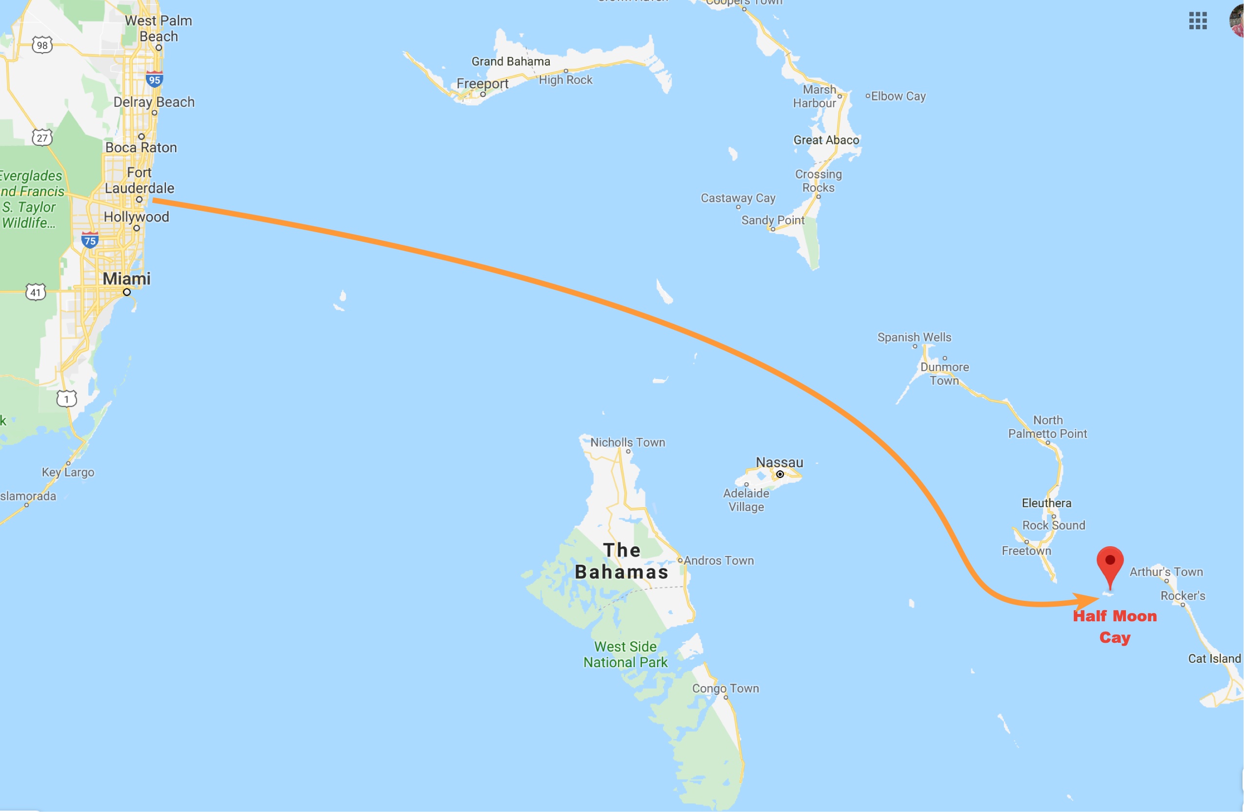 Half Moon Cay Map