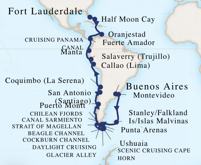 cruise around tip of south america