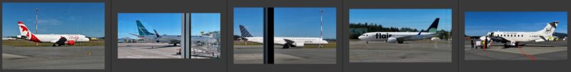 Air Canada Rouge, Westjet, Porter, Flair & Pacific Coastal spotted at Victoria airport